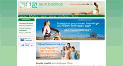 Desktop Screenshot of beinbalance.com.au