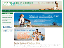 Tablet Screenshot of beinbalance.com.au